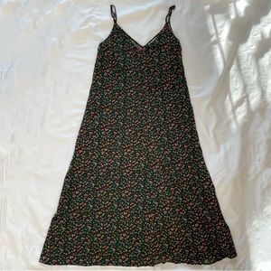 Natural Life Dark Green Floral Amy Slip Dress